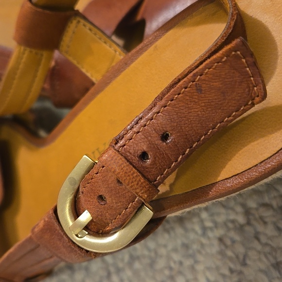 Franco Sarto Brown Sandals with Wedge Heel and Adjustable Strap - Picture 7 of 10